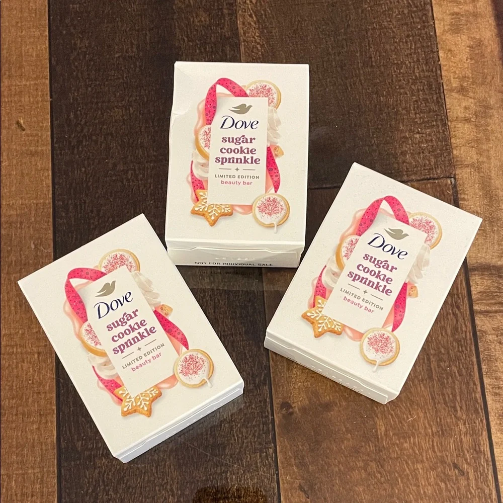Dove Sugar Cookie Sprinkle Limited Edition Beauty Bar 3pk - Picture 1 of 3